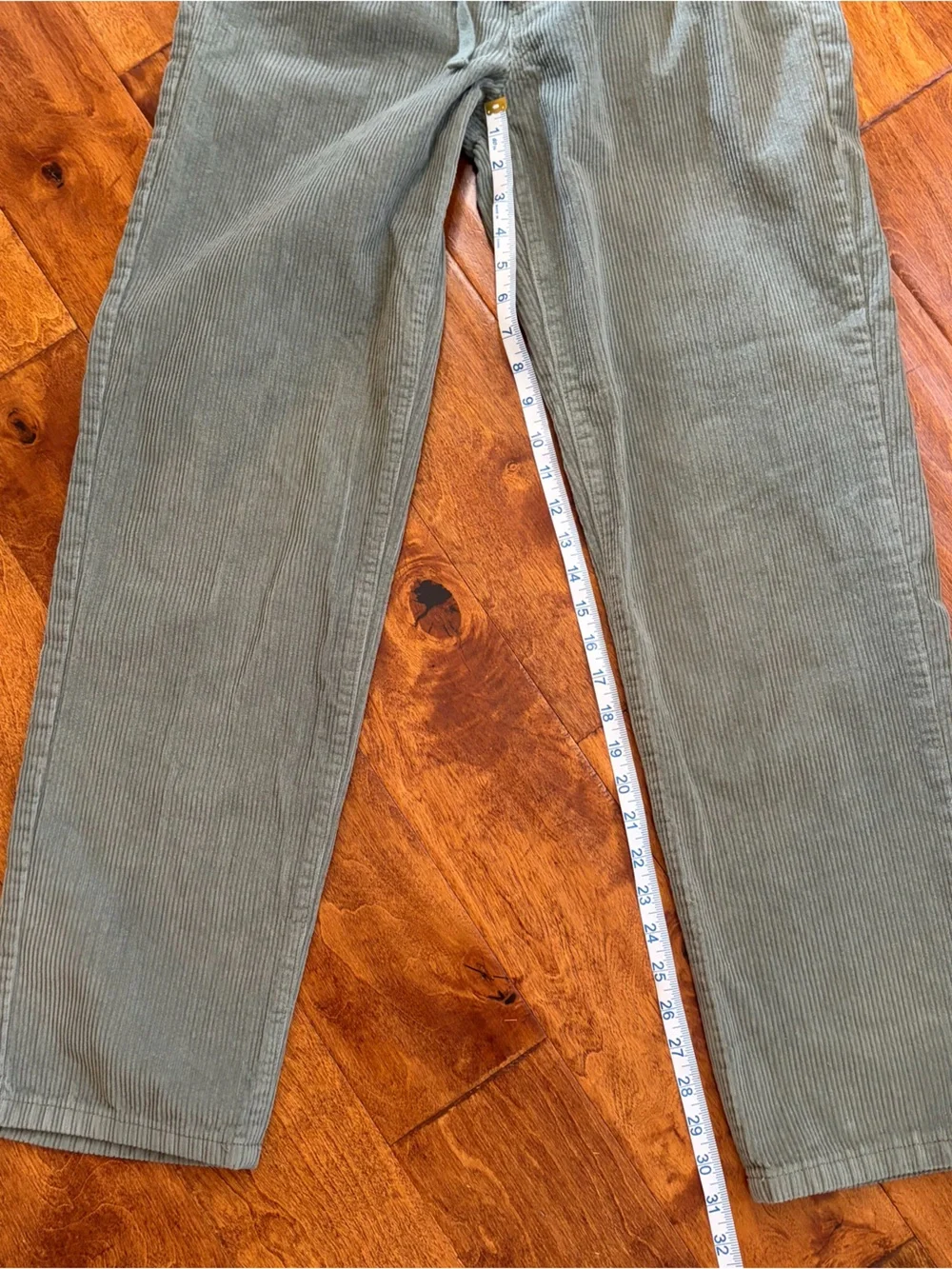 Empyre Green Corduroy Relaxed Fit Drawstring Pants Mens Size Small
